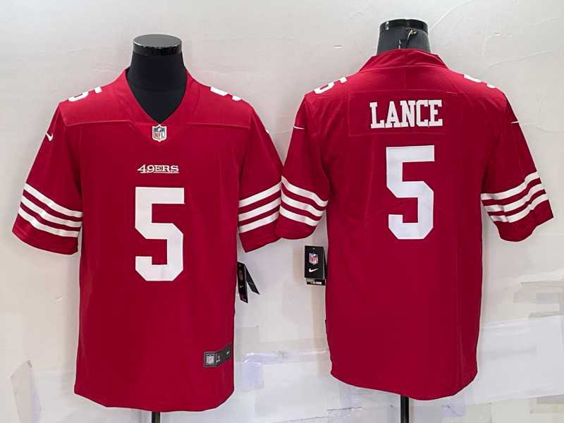 Men's San Francisco 49ers #5 Trey Lance 2022 New Scarlet Vapor Untouchable Limited Stitched Football Jersey,We sell and wholesale Men's San Francisco 49ers #5 Trey Lance 2022 New Scarlet Vapor Untouchable Limited Stitched Football Jersey on line form chian!